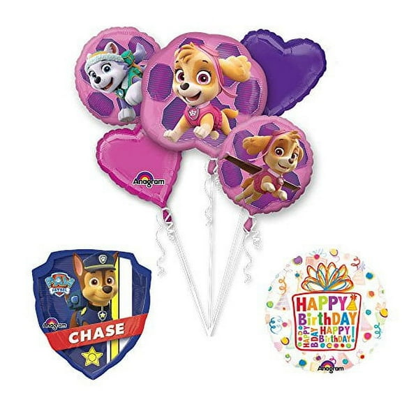 PAW PATROL SKYE & EVEREST Party Balloons Decoration Supplies 27 Inch Chase Ma...