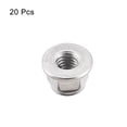 thumbnail image 3 of Unique Bargains M6 Nylon Insert Hex Lock Nuts with Flange, 304 Stainless Steel, Plain Finish, 20 Pack, 3 of 5