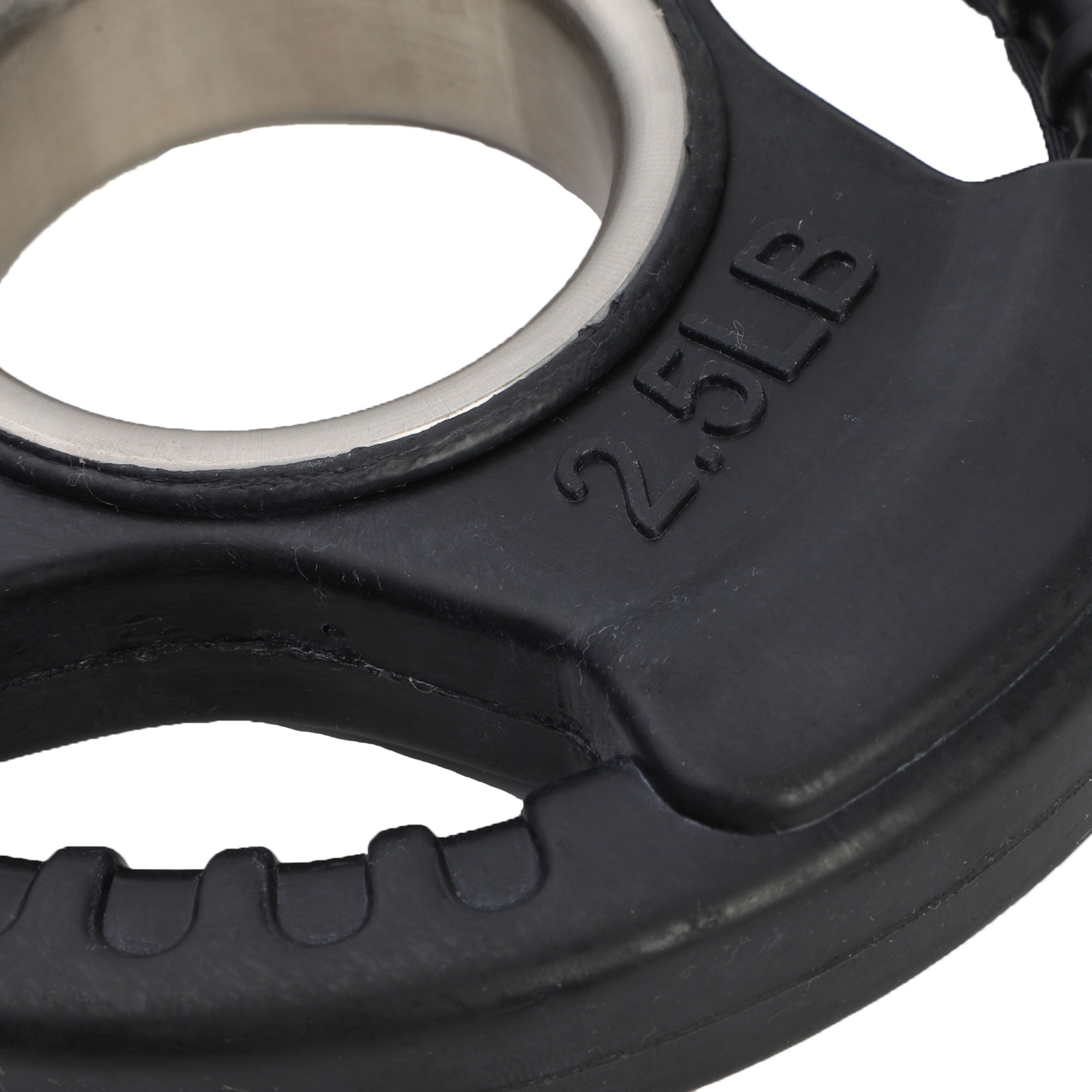 HolaHatha 2.5-Pound Olympic Rubber Coated Weight Plates w/Handle (2 Pack)