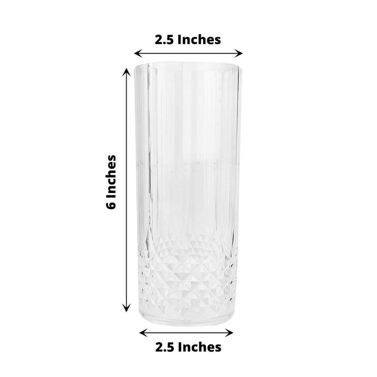 Highly Durable Drinking Glasses Set of 6, 14 Ounce Highball Glasses for  Cocktails, Coffee Bar Access…See more Highly Durable Drinking Glasses Set  of