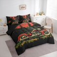 thumbnail image 2 of Manfei Vintage Motorcycle 7-Piece Twin Bedding,Wooded Tree Bedding Comforter Set,Green,Black Reversible, 2 of 7