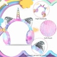 thumbnail image 7 of HIFOT Unicorn Winter Earmuffs for Kids Cute Warm Ear Muffs Portable Soft Plush Ear Warmers for Women Kids Girls, 7 of 7