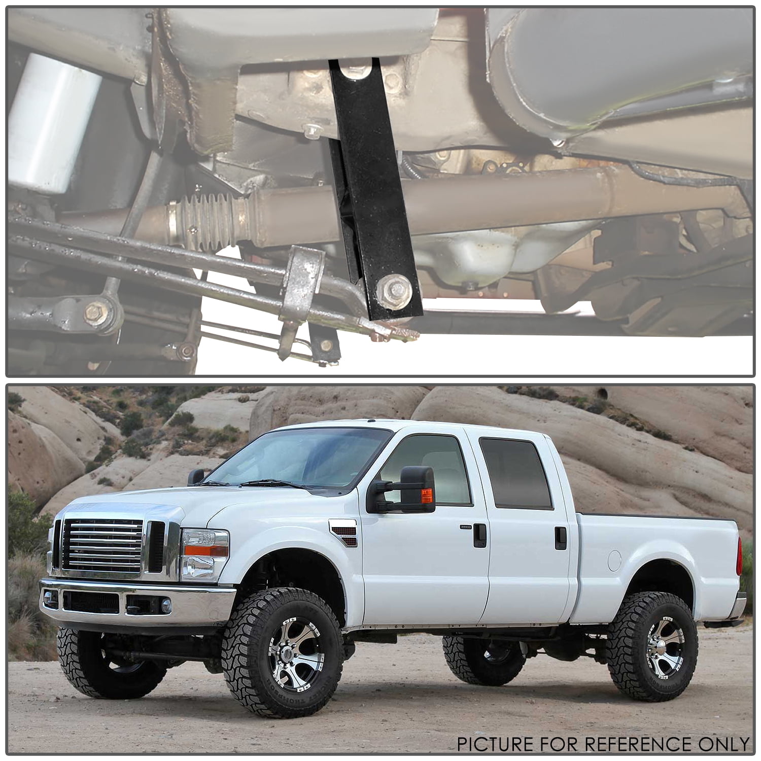 DNA Motoring For 99-04 Ford F250 F350 Super Duty 4WD 2pcs 2" Shackles Front Leveling Lift Kit