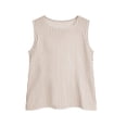 thumbnail image 5 of Eltusu Girls Tank Tops, Comfort Crew Neck Summer Cotton Sleeveless T-Shirts Khaki Size 9-10 T, 5 of 6