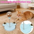 thumbnail image 5 of Cat Treat Dispenser Toys, Puzzle Feeder Cat, Interactive Cat Ball, Non-Slip Base, Flexible Spring Mounted, Mental Stimulation, Domestic Cat Play, Blue, 1 Pc, 5 of 5