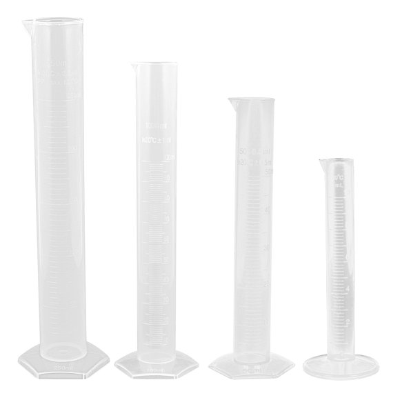 Mobutofu 4pcs Graduated Cylinder Clear Tube for Accurate Measurements in Production