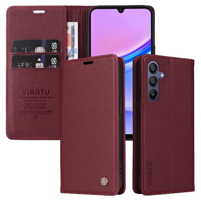 Funda para Samsung Galaxy A16 Estuche de Cuero PU Tipo Cartera con Ranuras para Tarjetas y Cierre Magnético