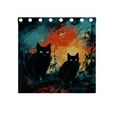 thumbnail image 5 of Cats Fire Ruins Black Out Curtains Aesthetic for Bedroom Living Room Sliding Glass Doors Kitchen Windows 2 panels set, 5 of 5