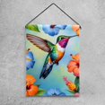 thumbnail image 2 of Floral Hummingbird Garden Flag Double Sided 12x18 Inch for Outdoor Yard Porch or Lawn Seasonal Autumn Winter Holiday Decoration, 2 of 6