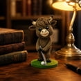 thumbnail image 1 of Adorable Figura de Vaca de Resina: Divertida Escultura con Temática Deportiva para La Decoración Del Escritorio de La Oficina En Casa. Regalos Graciosos de Vacas de Las Tierras Altas para Amantes de, 1 of 7