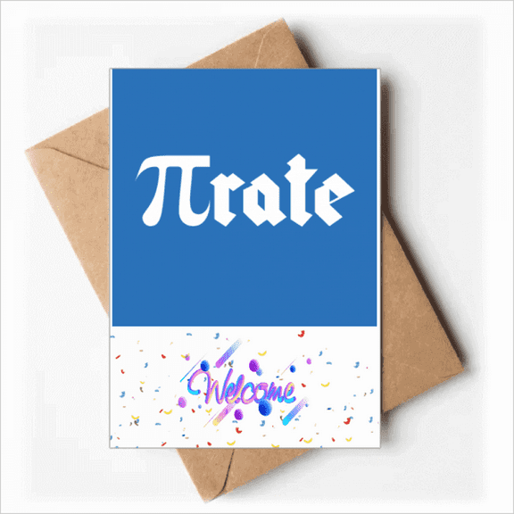 Pirate Word English Calculation Welcome Back Greeting Cards Envelopes Blank