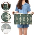 thumbnail image 5 of Yayeee Foldable Storage Basket for Shelves with Handles Set of 2 Waterproof Cloth Bins, Dark Green Leaves, 5 of 7