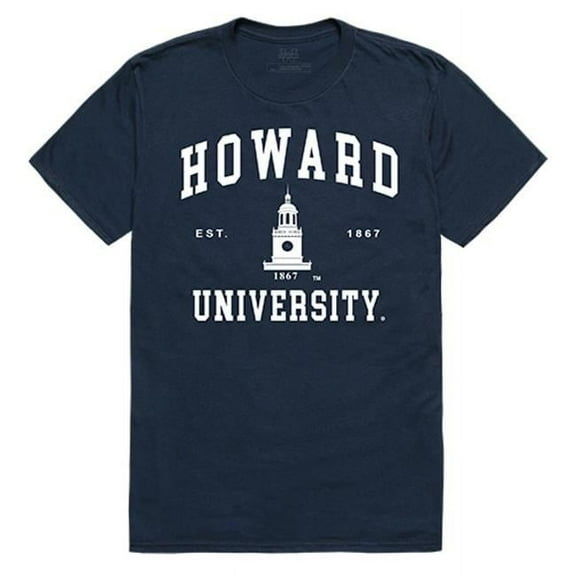 W Republic Apparel 526-171-NVY-03 Howard University Seal Tee, Navy - Large