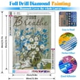 thumbnail image 5 of BYGFHLYW Diamond Art Kits for Adults, Just Breathe Daisy Flower Hummingbird 5D Full Round Drill DIY Diamond Painting, Rustic Floral Home Wall Decor, 11.8x15.8 Inch, 5 of 7