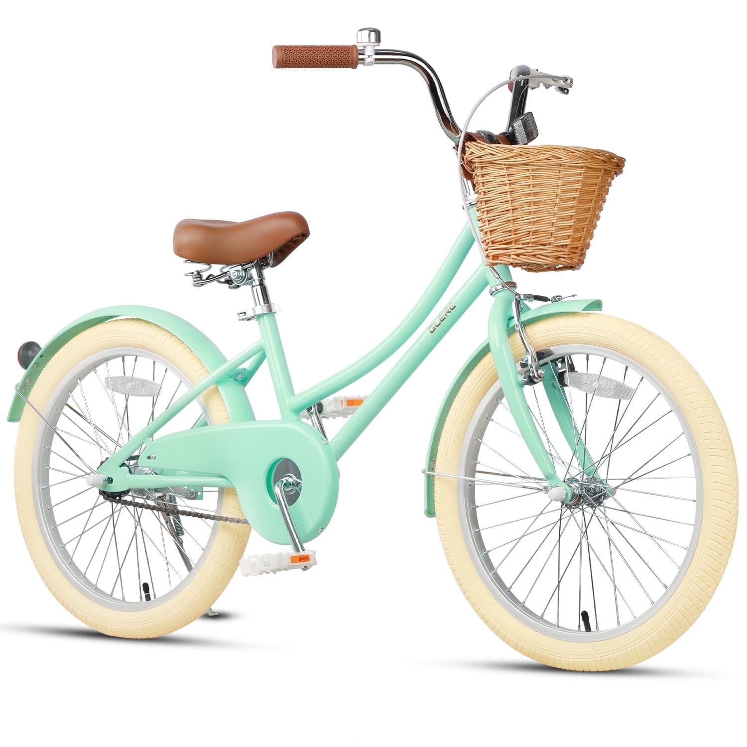 Glerc Little Molly 20 inch Kids Girls Bike for 7-13 Years Old Child,gifts, Mint Green