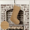 thumbnail image 6 of VHC Brands Festive Burlap Natural Tan Holiday Country Rustic Christmas Stocking 11x20, 6 of 6