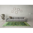 thumbnail image 3 of Ahgly Company Indoor Round Persian Turquoise Blue Traditional Area Rugs, 4' Round, 3 of 4
