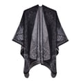thumbnail image 2 of RXIRUCGD Cape Châle Mode Ethnique pour Femmes Écharpe Ample (Noir), 2 of 3