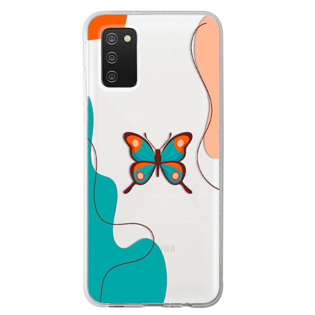 Funda para Galaxy A02S Mariposa Uso Rudo, InstaCase Protector para Galaxy A02S Antigolpes, Case Mariposa