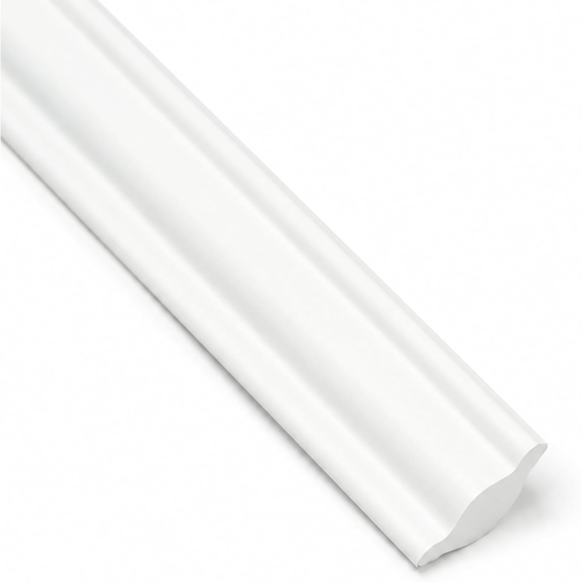 1 Pc Flexible PVC Peel and Stick Wall Trim, 3.28 Ft x 0.71 Inch Cuttable Quarter Round Molding for Covering Gaps Around Kitchen Sink, Backsplash and Wall Corners (White)