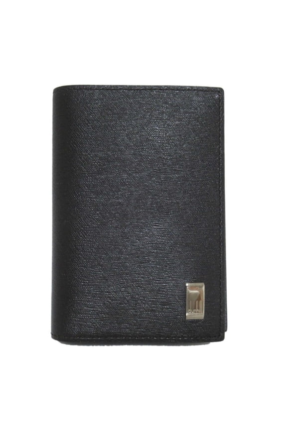 Pre-Owned dunhill bifold business card holder/card case, dark brown, men's