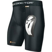 Shock Doctor Compression Shorts w/BioCup (Black)
