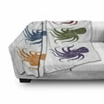 thumbnail image 3 of Octopus Soft Flannel Fleece Blanket, Composition Grunge Sea Nautical Aquatic Under Water Life Nature Artwork, Cozy Plush for Indoor and Outdoor Use, 50" x 60", Burgundy Green Black, by Ambesonne, 3 of 6