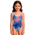 thumbnail image 3 of CCRFTGI Swimsuit for Child Girls Size 6-7 2026 Summer One Piece Bathing Suit Beach Print Swim Vacation Girls Clothes Girls Bathing Suit Royal Blue 3-4 Years, 3 of 7