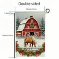 thumbnail image 3 of PHYHOO Merry Christmas Farm Horse Garden Flag Double Side Rustic Farmhouse Yard Flag Christmas Winter Outdoor Decor White, 3 of 6