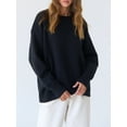 thumbnail image 3 of KelaJuan Women Knit Sweater Long Sleeve Crew Neck Solid Loose Pullover Warm Sweater for Fall Winter, 3 of 6