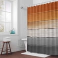 thumbnail image 6 of Orange Grey Shower Curtain for Bathroom Decor, Gradient Wood Grain Vintage Farmhouse Waterproof Fabric Shower Curtain, 36"x78" Set with 12 Hooks, 6 of 9