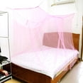 thumbnail image 1 of Mosquitera de cama de 4 esquinas con dosel de encaje de princesa, tamaño matrimonial, color negro, para decoración del hogar, 1 of 6