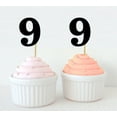 thumbnail image 1 of Darling Souvenir, Number 9 Birthday Year Cupcake Toppers, Birthday/ Anniversary Party Dessert Decorations - Pack Of 20, 1 of 3