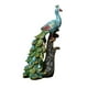 thumbnail image 1 of Estatua de pavo real, escultura animal de resina, adorno de mesa coleccionable para dormitorio Izquierda, 1 of 9