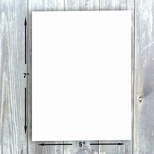 Hamilco Card Stock Blank Cards with Self Seal Envelopes 5x7 - White Cardstock Paper 80lb Cover - 100 Pack