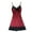 01 Wine, variant on Pajamas for Women Plus Size Fire , Satin Sleepwear Women Ladies Nightwear Nightdress Cute with Chest Pads
