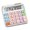 White, variant on YongCo Sunlight power 12 Digit Flexible Calculator Anti Wear Controls Portable Design For Financial Work School Use