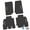 Black w/ Tan Insert, variant on Flextread Floor Mats for 07-13 Jeep Wrangler JKU 4-Door - Mopar Licensed Factory Fit - Black w/ Red Rubicon Insert - 100% Made in USA