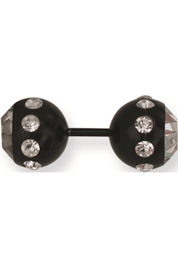 Stainless Steel 316L Srg Gr Sstl 10Mm Clr Cz Ends Cheater Plug - Jbsp