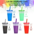 thumbnail image 7 of 5 pcs Color Changing Cups Tumblers with Lids Straws Reusable Bulk Tumblers Plastic Cold Cups for Adults Kids 32oz Tumbler, 7 of 7