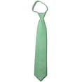 thumbnail image 1 of NYFASHION101 Men's Solid Color Formal Zipper Tie, Light Sage Green, 17", 1 of 1