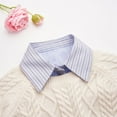 thumbnail image 5 of Red Christmas Striped Detachable Half High Collar Shirt Accessory for Holiday Fashion, 5 of 7