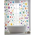thumbnail image 5 of Color Polka Dot Sheer Curtains 2 Panels Set, 52" W x 84" L Abstract Watercolor Bubbles Modern Light Filtering Rod Pocket Voile Drapes, Window Sheer Curtains for Living Room/Bedroom, 5 of 7