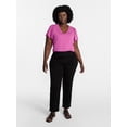 thumbnail image 2 of Terra & Sky Women's Plus Size V Neck Tee with Short Flutter Sleeves, Size 0X-4X, 2 of 5