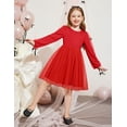 thumbnail image 6 of Arshiner Toddler Girls V Back Tutu Dress Tulle Puff Long Sleeve Wedding Birthday Party Fall Toddlers Dresses, 6 of 6