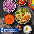 thumbnail image 4 of Stainless Steel Mixing Bowls Set, TINANA 6 Pack Mixing Bowls with Lids, Metal Nesting Storage Bowls for Kitchen, 4.5/3/2.5/2/1.5/0.75QT, Great for Prep, Baking, Serving, Multicolor, 4 of 10