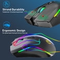 thumbnail image 3 of ametoys T69 2.4G Wireless Mechanical Gaming Ergonomic Design 650mAh Battery Capacity 7 Programmable Buttons 10 Million Keystroke Lifetime 4800DPI, 3 of 7