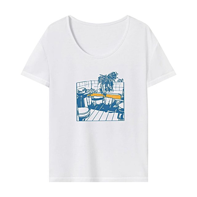 Camiseta básica de verano para mujer, camiseta básica de moda suave para viajar, ir de compras