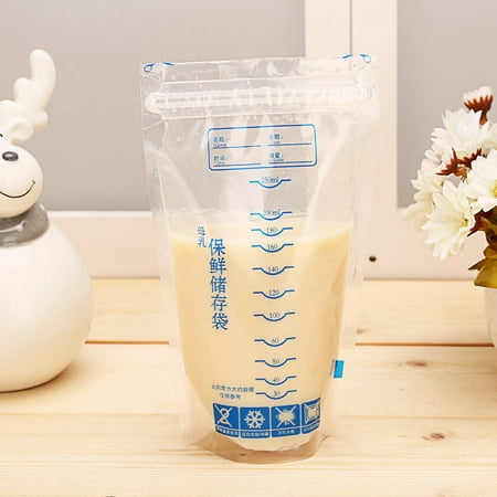 ZEDWELL 30Pcs Baby Breast Milk Food Freezing Storage Bags Feeding Zipper Seal Pouch (Best Way To Freeze Breast Milk)