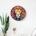 thumbnail image 4 of 14 Inch Wall Clock Battery Operated Silent Clock Decorative for Office, Kitchen, Outdoor, Living Room，The Lion Against a Dark Background Print, 4 of 4